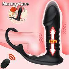 Prostate Massager Penis Ring Thrusting Anal Butt Plug Vibrator Dildo Sex  Toys | eBay