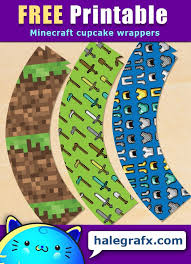 Free Printable Minecraft Cupcake Wrappers Minecraft Cupcakes Minecraft Printables Free Minecraft Printables