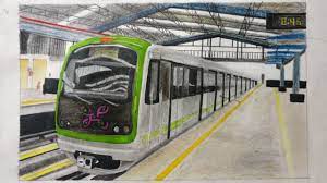 How To Draw Metro Train: Namma Metro Bengaluru: Step By Step: Full  Slideshow - Youtube