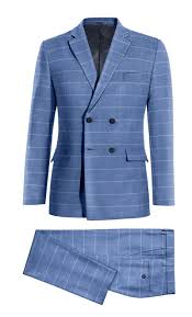 600 x 600 jpeg 29 кб. Costume Bleu Carreaux Fenetres Croise En Lin Coton 229 Hockerty