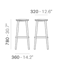 And the metal frame is thicker which gives a more stable, stronger, heavier base. Stool Babila 2706 A