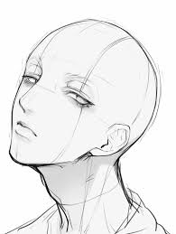 上目遣いの顔の構図 人男・構図｜イラスト・フリー素材なら「シンテリ」