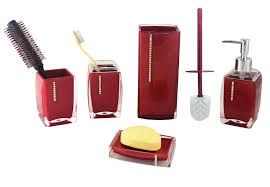 Check spelling or type a new query. Bathroom Set 6 Piece Storage Set Deep Elegant Red W Crystal Accents Includes Hairbrush Holder Toothbrush Holder Toilet Brush Scrubber Soap Dispenser Soap Holder Decorative Toiletry Storage Set Walmart Com Walmart Com