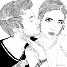 Black And White Boy Drawing Pin On Lyudi Malyunki