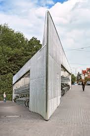 Immediately At Erfurt Ice Station A Station For Bicycles Has Arisen This Second Northe Bike Parking Design Bicycle Parking Design Bicycle Parking Architecture