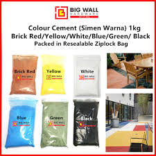 Mortar colour can be used to match or contrast with your chosen brick to create elegant effects. Duracem 1kg Colour Cement For Decoration Simen Warna Available In Brick Red Yellow White Blue Green Black Shopee Malaysia