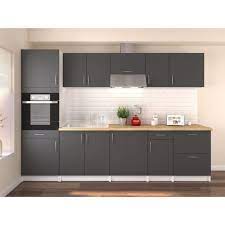 lineaire gris mat l 3m00 9 elements plan de travail non inclus fabrication europeenne kitchen furniture design kitchen room design kitchen remodel