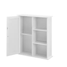 en.casa]® Fürdőszoba fali szekrény 71 x 60 x 18 cm tároló polcokkal fehér  vintage - eMAG.hu