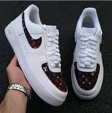 Black Air Forces Customised Custom Nike Air Force 1 Low Noir Multi L0u Etsy Nike Air Shoes Nike Shoes Air Force Custom Nike Shoes