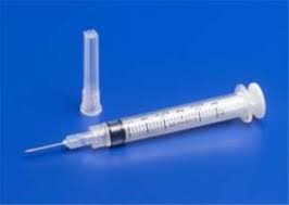 Monoject 3mL 3cc Syringes With Needles Luer Lock 25Gx1-in ...