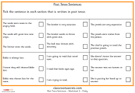 Study the modal descriptions and complete the exercises to. Past Tense Sentences Ks2 Spag Test Practice Classroom Secrets