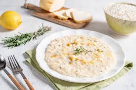 After it has been slowly cooked in order to develop the creaminess, the whole dish is. Risotto Al Limone Rosmarino E Provola Affumicata Voglia Di Riso
