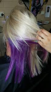 Brooke S Peek A Boo Purple With Blonde Hair Www Hair Salon Noarlunga Com Au For Great Deals Purple Blonde Hair Blonde Hair Color Hair Color Highlights