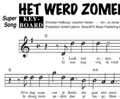 Het leek al zomer, toch was het pas eind. Rob De Nijs Het Werd Zomer Bladmuziek Supersong Nl