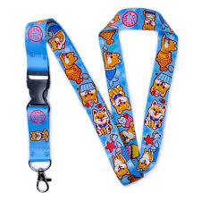 Doggofashion Shiba Inu Laniere Avec Boucle Porte Cle Id Badge Etsy Shiba Inu Printing On Fabric Badge Holders