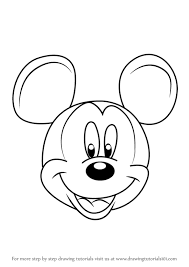 Start by darkening in mickey mouse's nose, snout and mouth, and making your lines more smooth and curved. Learn How To Draw Mickey Mouse Face From Mickey Mouse Clubhouse Mickey Mouse Clubhouse Step By Step Drawing Tutorials