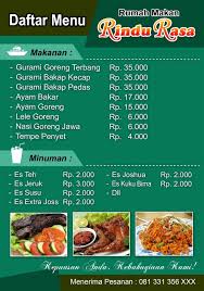 Contoh desain daftar menu makanan dan minuman. Desain Daftar Menu Cafe Coffee Resep Masakan Indonesia