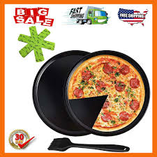 2 Piece Set Non Stick Pizza Baking Pan Premium Kitchen Deep Dish Round Pizza Tr Ebay Deep Dish Deep Dish Pizza Pan Baking Pans