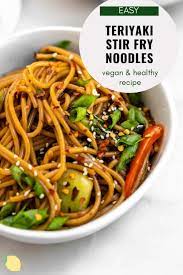 Teriyaki Stir Fry Noodles Quick Easy Eat With Clarity Recipe Teriyaki Stir Fry Veggie Noodle Stir Fry Stir Fry Noodles