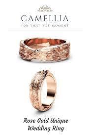 Twig Design Wedding Ring 14k Solid Rose Gold Commitment Ring Unique Wedding Band Camellia Jewelry Wedding Ring Designs Wedding Rings Wedding Rings Unique