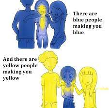 Blue People And Yellow People Bonehurtingjuice