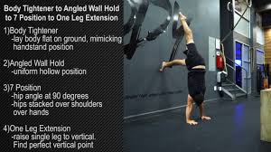 Ultimate guide to learning how to do a handstand! Body Tightener To Angled Wall Hold To 7 Position To One Leg Extension Power Monkey Fitness