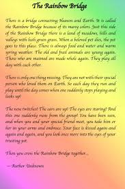 A reading of the rainbow bridge, author unknown, read by hylton buijs. Rainbow Bridge Poem For Dogs Free Image Rainbow Bridge Free Printable Poem Pet Loss Rainbow Stood By Your Bed Last Night I Came To Have A Peep Agendademariel