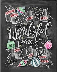 It S The Most Wonderful Time Of The Year Christmas Chalkboard Art Chalkboard Art Christmas Chalkboard