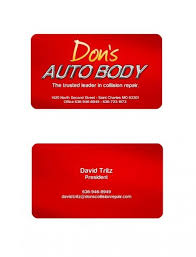 Don S Auto Body Business Cards Auto Body Cards Body
