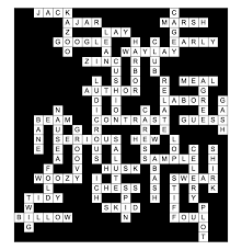 If the answer you seek is not in the answers above these definitions may help solving your crossword puzzle. Crossword Puzzle Winter Quarter Week 8 Du Clarion