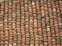 Roof Texture Consisting Of Very Worn Rounded Stone Shingles Nuancier