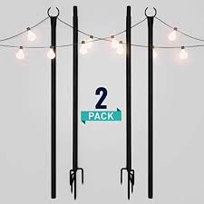 These mobile string light poles have been outdoors on our farm for over a year and still work great! String Light Poles For Outdoor New Home Gift