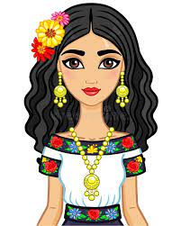 Mexican cartoon images, stock photos & vectors. Cartoon Mexican Girl Drawing Novocom Top