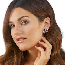Artemis ear clip ﻿| ruby-red enamel ﻿| 22.7 mm