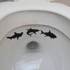 Boy Toilet Targets Sharks Boys Bathroom Custom Vinyl Toilet Decals