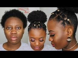 4c Natural Hair Spiced Up High Puff Protective Criss Cross Rubberband High Puff Style Tutorial Y 4c Natural Hair Natural Hair Styles Natural Hair Tutorials