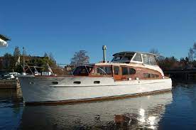 One off classic cruiser 46. 1949 Chris Craft Double Cabin Cruiser Power Boat For Sale Www Yachtworld Com Classic Wooden Boats Cabin Cruiser Wooden Boats For Sale