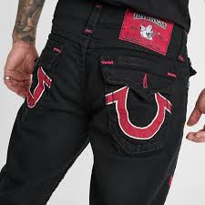 True Religion Men's True Religion Ricky Super T Zigzag Logo Straight Denim  Jeans