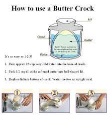 A french butter dish keeps your butter the. How To Use A Butter Crock Love The One In This Article Also Nice Design On It Like The First Photo Aqua Green One With D Butter Crock Butter Bell Butter