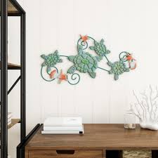 We are one of the usa canvas painting supplier and manufacturer more than 15 years, we have our own developing. Lavish Home Turtles Wall Art With Shells And Starfish Nautical 3d Metal Hanging Decor Vintage Coastal