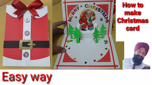 Make popup greeting cards » dollar store crafts. How To Make Christmas Card Christmas Day Card Making Ideas For School