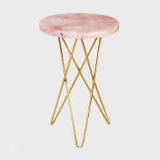 En düşük fiyatlarla kaliteli quartz side table mı arıyorsunuz? Rose Quartz Side Table Golden Hairpin Legs Side Table Bedside Table Ideas Modern Rose Quartz
