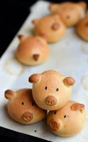 Pig Shaped Mini Burger Buns Lol Mini Burger Buns Burger Buns Food