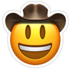 Cowboy Emoji Sticker By Alexa Souto Emoji Stickers Cowboy Emoji Aesthetic Stickers