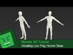 Blender 3d Tutorial Modeling Low Poly Human Base Blender 3d Human Base Blender Tutorial
