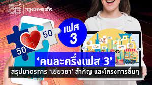 โครงการ คนละครึ่งเฟส 3 เปิดให้ลงทะเบียน www.คนละครึ่ง.com รับเงินคนละ 3,000 บาท เพื่อช่วยเหลือค่าใช้จ่าย 50% เป็นเวลา 6 เดือน Brbjyduz2xwatm