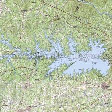 South Carolina Lake Murray Nautical Chart Decor