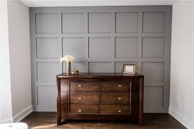 Grey Board And Batten Accent Wall In A Kepler Properties Home Chicago Il Wainscoting Styles Family Room Design Wainscoting Bedroom
