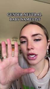 GENDER NEUTRAL BABY NAME LIST 🤍🍯💌 #babynameideas #babynameslist  #babyboynames #babygirlnames #coolbabynames #genderneutral #trendingbaby  #baby #momtok #pregnanttiktok #uniquenames