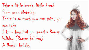 Nicki Minaj Roman Holiday Studio Version Lyrics Video Roman Holiday Lyrics Roman Holiday Holiday Lyrics